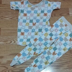 Little Sleepies Beige and Cream Pajama Set